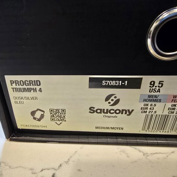 Saucony Progrid Triumph 4 DUSK / SILVER S70831-1 Mens Running Size 9.5 NEW 💙 - Picture 7 of 12
